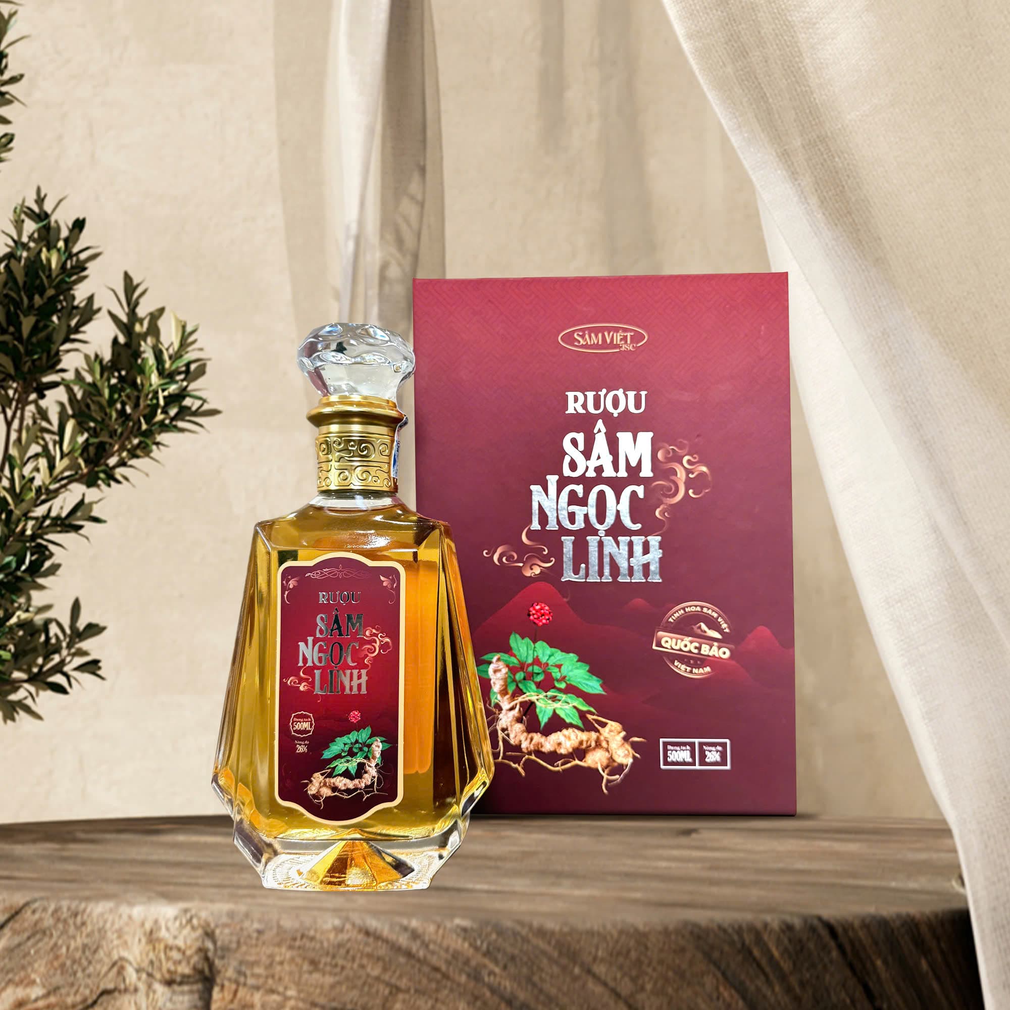 Hộp quà rượu sâm Ngọc Linh cao cấp – Món quà tặng sức khỏe đẳng cấp