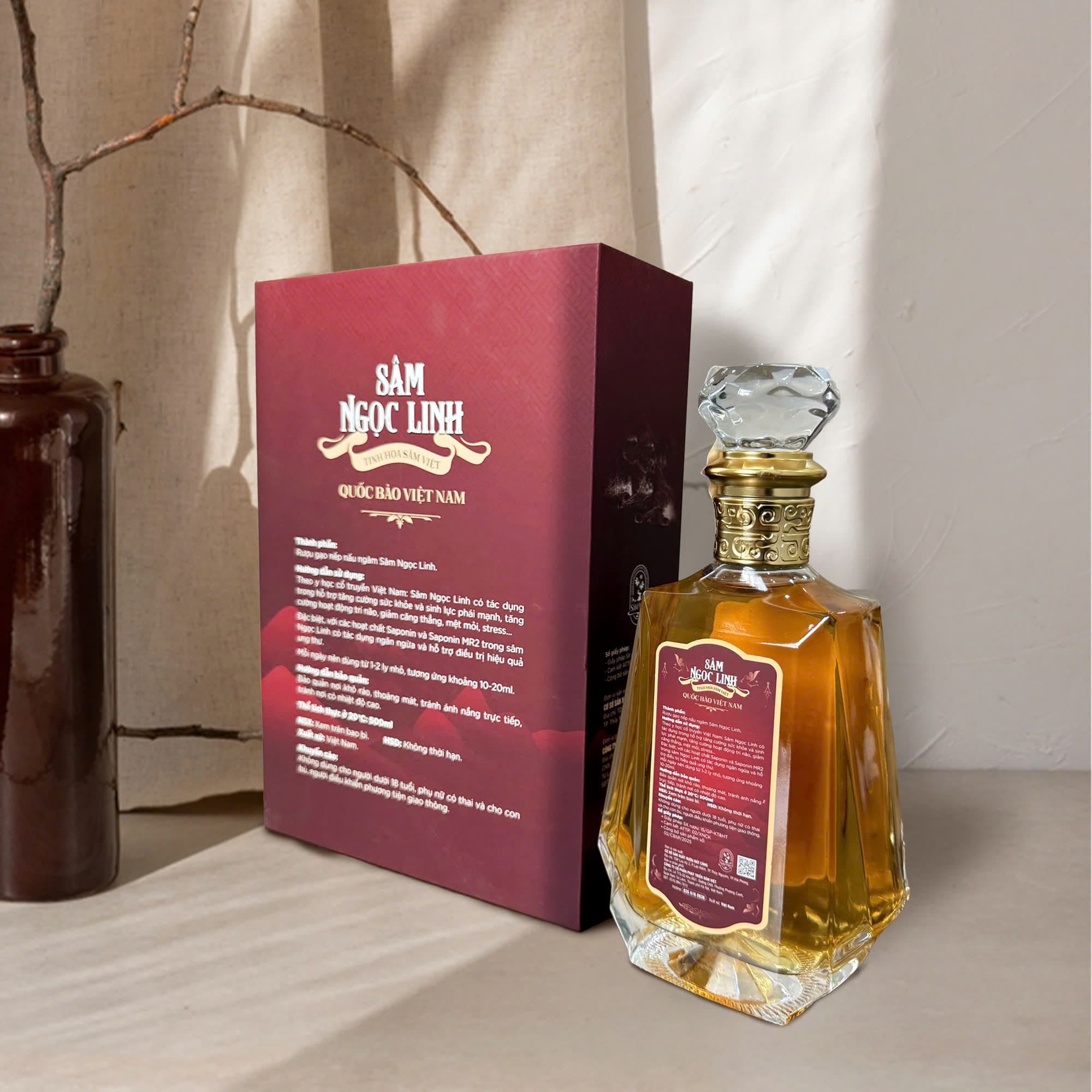 Công dụng của rượu sâm Ngọc Linh trong hộp quà
